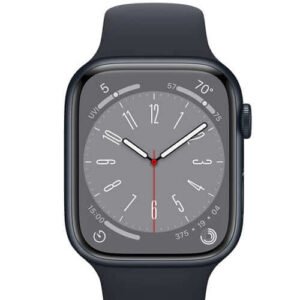 Apple Watch Series 8 (GPS 45mm) Smart watch - Midnight Aluminium Case with Midnight Sport Band - Regular. Fitness Tracker, Blood Oxygen & ECG Apps, Water Resistant