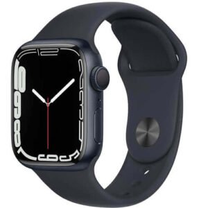 Apple Watch Series 7 (GPS, 41mm) Smart watch - Midnight Aluminium Case with Midnight Sport Band - Regular. Fitness Tracker, Blood Oxygen & ECG Apps, Always-On Retina Display, Water Resistant