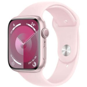 Apple Watch Series 9 [GPS 41mm] Smartwatch with Pink Aluminum Case with Pink Sport Band M/L. Fitness Tracker, Blood Oxygen & ECG Apps, Always-On Retina Display, Water Resistant