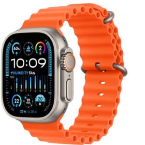 Apple Watch Ultra 2 [GPS + Cellular 49mm] Smartwatch with Rugged Titanium Case & Orange Ocean Band One Size. Fitness Tracker, Precision GPS, Action Button, Extra-Long Battery Life
