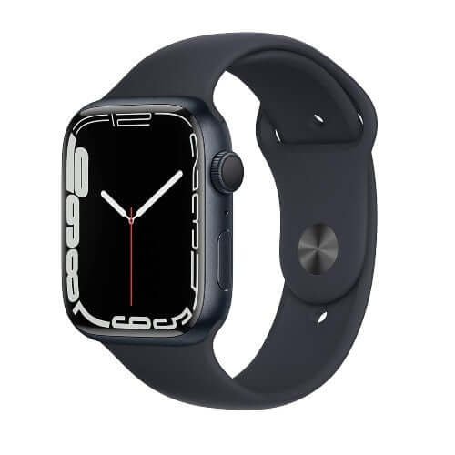 Apple Watch Series 7 (GPS, 45mm) Smart watch - Midnight Aluminium Case with Midnight Sport Band - Regular. Fitness Tracker, Blood Oxygen & ECG Apps, Always-On Retina Display, Water Resistant